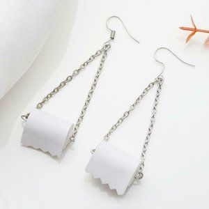 New Funny Toilet Paper Earrings